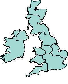 map of United Kingdom (UK)