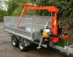 Fast tow trailers with cranes