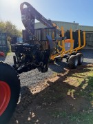 110/720 forestry trailer & radio remote crane.
